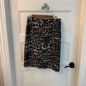 Sunday in Brooklyn Anthropology Leopard Print Pencil Skirt size small